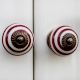 Cherry Small Striped Knobs